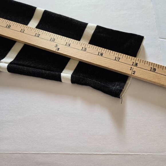 Lane Bryant Black White Rayon Horizontal Stripe High Low 3/4 Sleeve Top Sz 18/20 - Picture 13 of 15